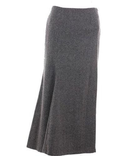 Yohji Yamamoto Herringbone Mermaid Skirt - Grey