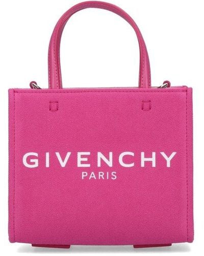 Givenchy Mini G-tote Canvas Bag - Pink