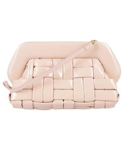 THEMOIRÈ High-shine Strapped Clutch Bag - Pink