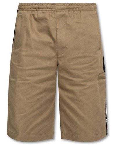 Givenchy Cotton Shorts With Side Stripes - Natural