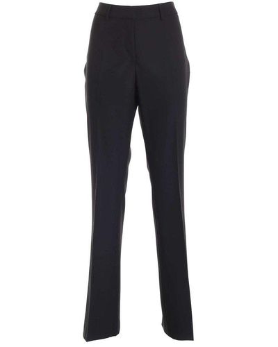 L'Autre Chose Back-slit Detail Trousers - Black