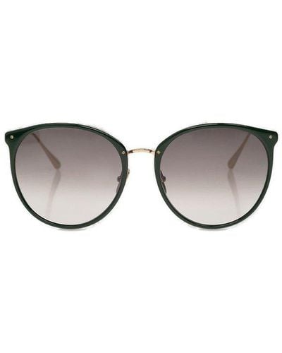 Linda Farrow 'kings' Sunglasses, - Green