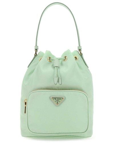 Prada Pastel Green Re-nylon Bucket Bag