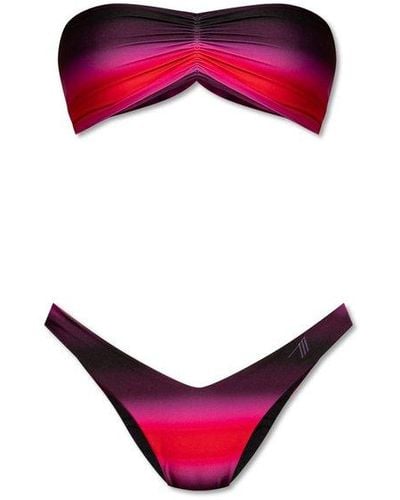 The Attico Gradient-effect Bikini Set - Red