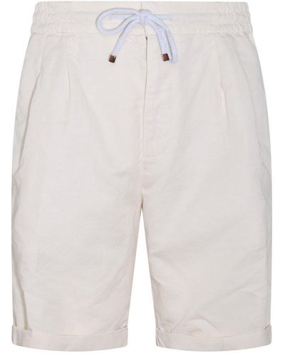 Brunello Cucinelli Shorts Beige - White