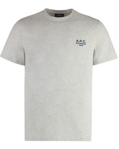 A.P.C. Raymond Cotton Crew-Neck T-Shirt - Grey