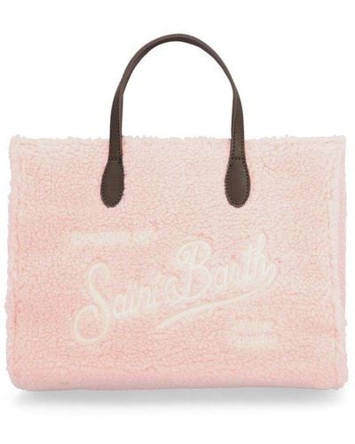 Mc2 Saint Barth Vivian Logo Embroidered Tote Bag - Pink