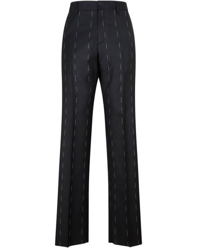 Givenchy No Sideseam Straight Fit Trousers - Black