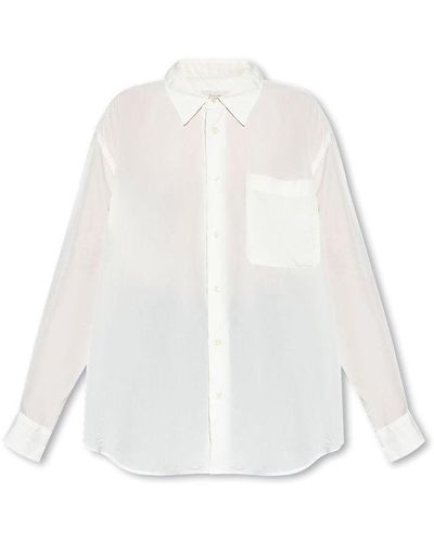 Lemaire Drop-shoulder Buttoned Shirt - White