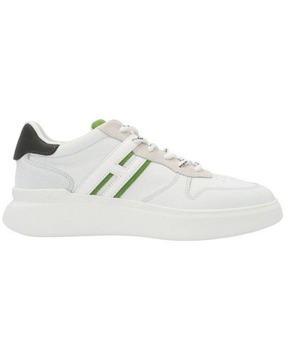 Hogan H580 Lace-up Almond Toe Trainers - White