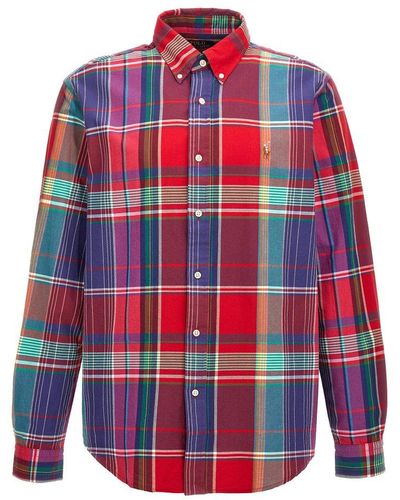Polo Ralph Lauren Checked Long-sleeved Shirt - Red