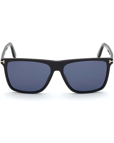 Tom Ford Fletcher Rectangle Frame Sunglasses - Blue