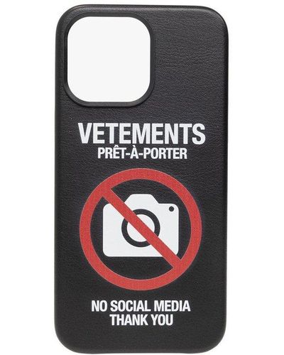 Vetements Iphone 14 Pro Max Case - Black