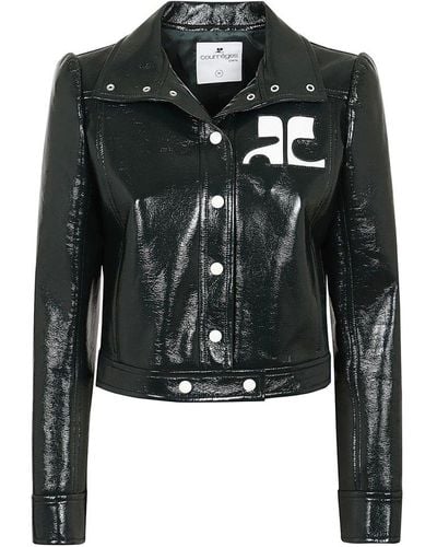 Courreges Reedition Vinyl Jacket - Black