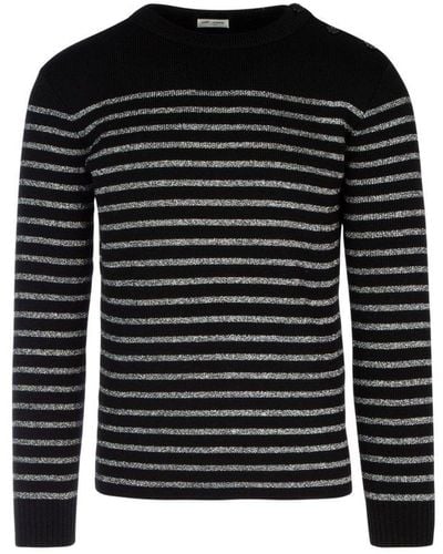 Saint Laurent Crew Neck Sweater - Black