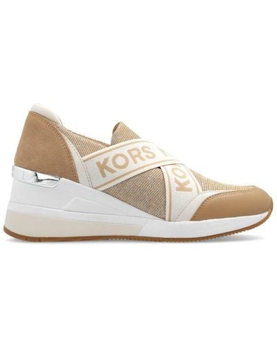 MICHAEL Michael Kors Geena Wedge Sneakers - White