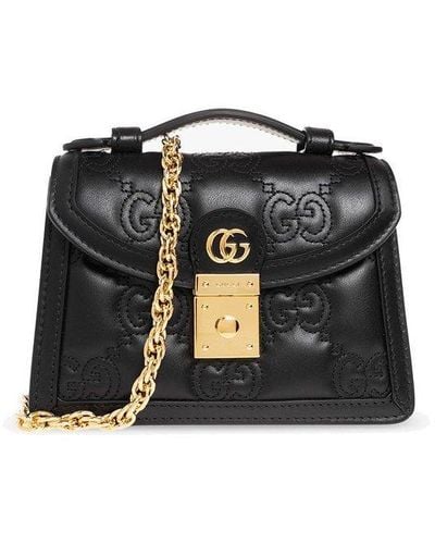 Gucci 'GG Matelassé Small' Shoulder Bag - Black