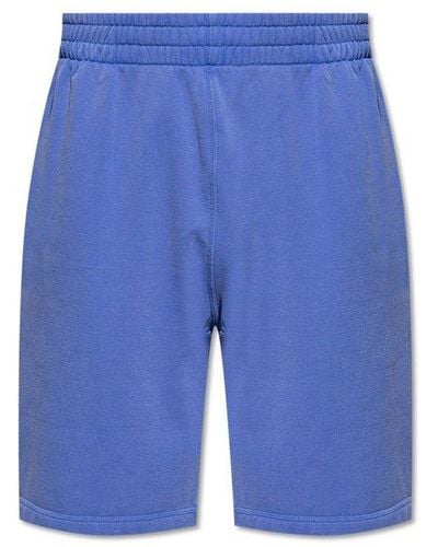 Burberry Ekd Motif Mid-rise Bermuda Shorts - Blue