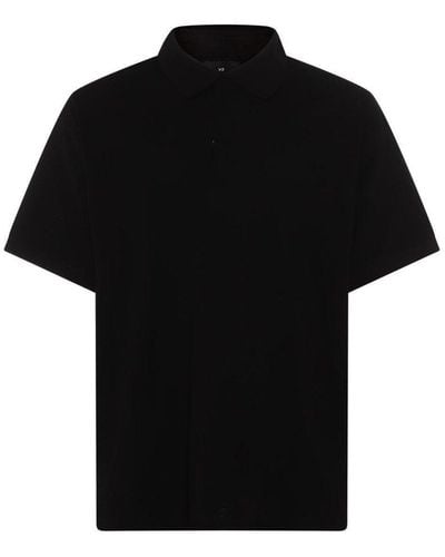 Y-3 Cotton Polo Shirt - Black