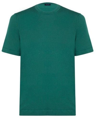 Drumohr Crewneck Straight Hem T-shirt - Green