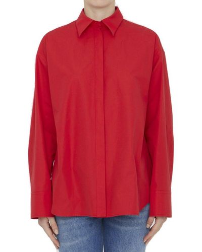 Valentino Long-sleeved Oversized Shirt - Red