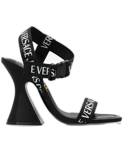 Versace Kristen Logo Sandal - Black