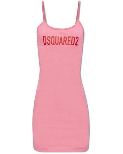 DSquared² Dress With Logo, - Pink