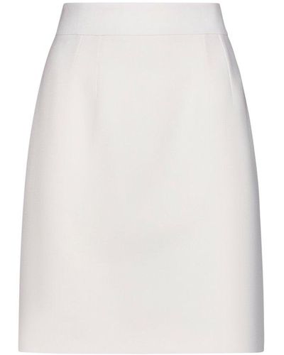 Dolce & Gabbana Straight-cut Mini Skirt - White