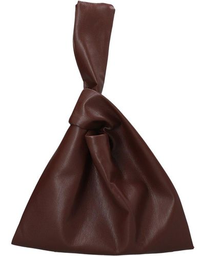 Nanushka Knot-detailed Top Handle Bag - Brown