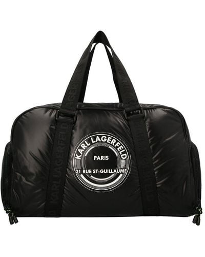 Karl Lagerfeld L/athleisure Zipped Bowling Bag - Black
