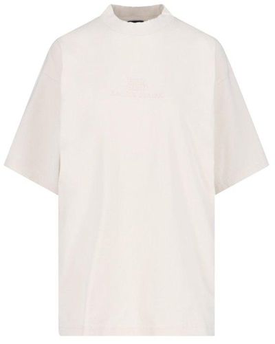 Balenciaga Crewneck Medium Fit T-shirt - White