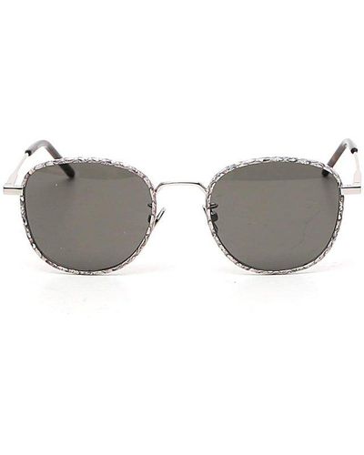 Saint Laurent Round Frame Sunglasses - Metallic