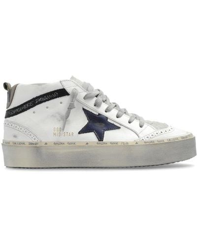 Golden Goose Hi Mid Star Lace-up Trainers - White