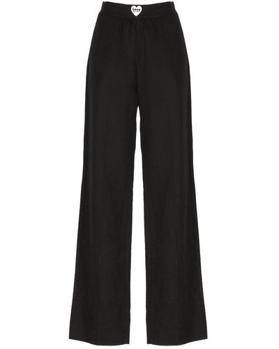 Love Moschino Linen Trousers - Black