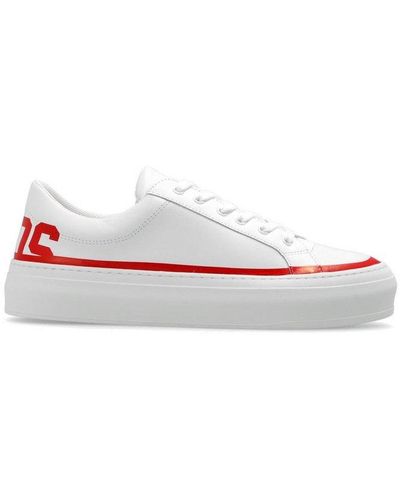 Gcds Logo Printed Lace-up Sneakers - White