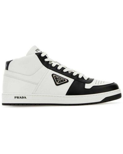 Prada Downtown High-top Lace-up Trainers - White