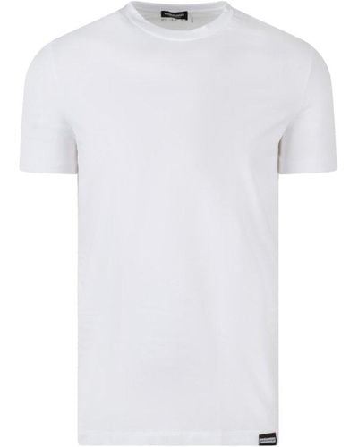 DSquared² Logo-patch Crewneck T-shirt - White