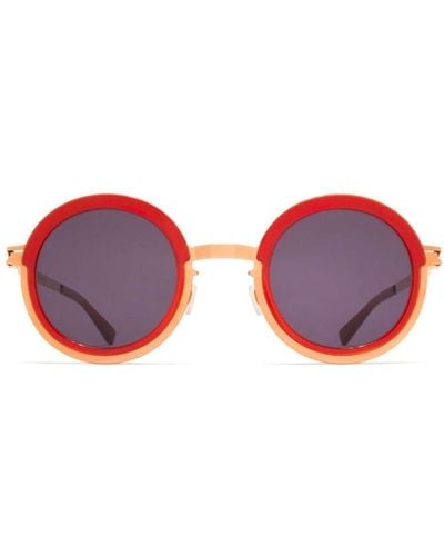 Mykita Phillys Round Frame Sunglasses - Red