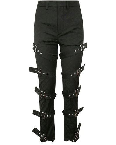 Charles Jeffrey Belted Mid-rise Trousers - Black
