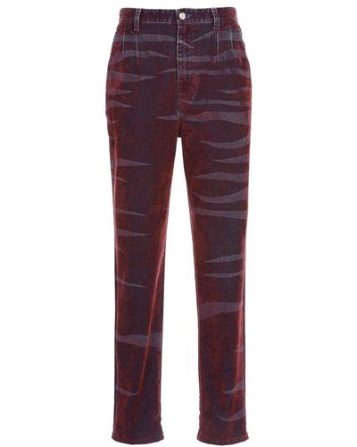 Koche Flame Print Slim Cut Jeans - Multicolour