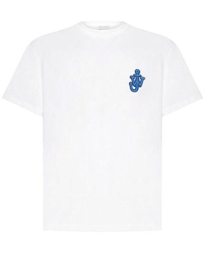 JW Anderson Anchor Logo-patch Cotton T-shirt - White
