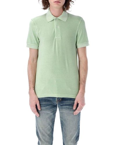 Tom Ford Towelling Polo Shirt - Green