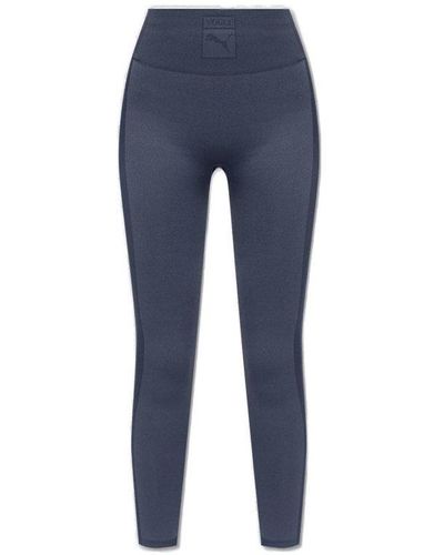 PUMA X Vogue Logo Intarsia Knitted Leggings - Blue