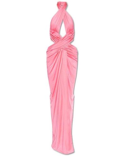 Moschino Dress With Denuded Shoulders - Pink