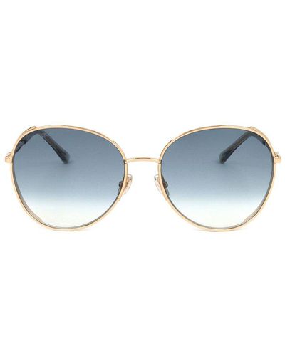 Jimmy Choo Feline Round Frame Sunglasses - Blue