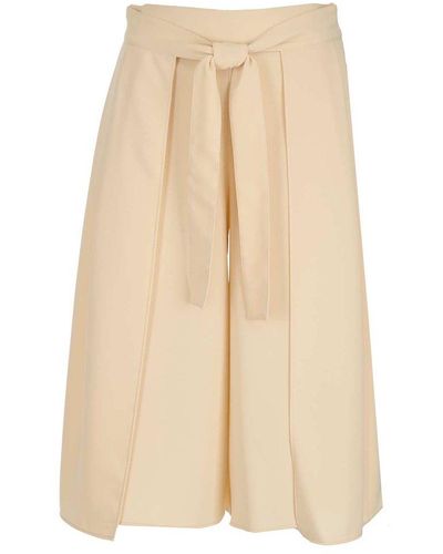 See By Chloé Front Tie Wide Leg Pants - Natural
