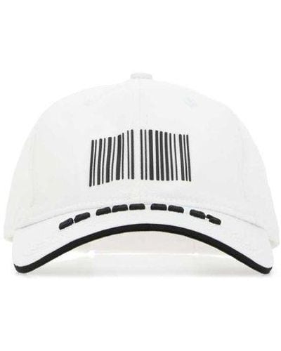VTMNTS Barcode Printed Curved Peak Baseball Cap - Black