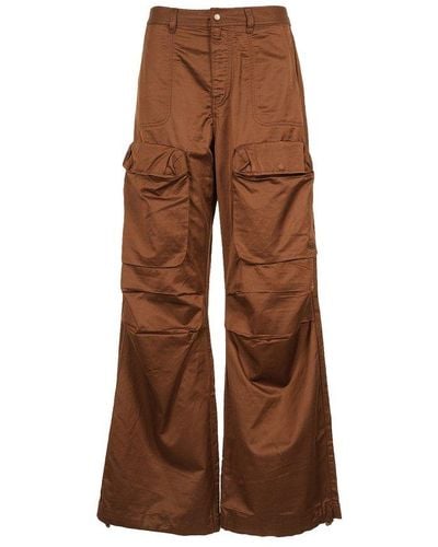 DIESEL P-malvarosa Wide Leg Cargo Pants - Brown