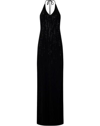 DSquared² Crystal Drops Long Dress - Black