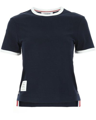 Thom Browne Ringer T-shirt - Blue
